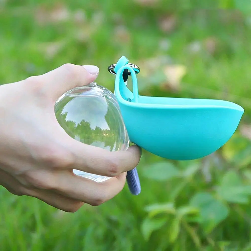 285ML Dog Water Bottle with Foldable Silicone Bowl for Dogs and Cats Portable Outdoor Companion Foldable Silicone Dog Cup