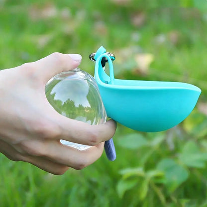 285ML Dog Water Bottle with Foldable Silicone Bowl for Dogs and Cats Portable Outdoor Companion Foldable Silicone Dog Cup